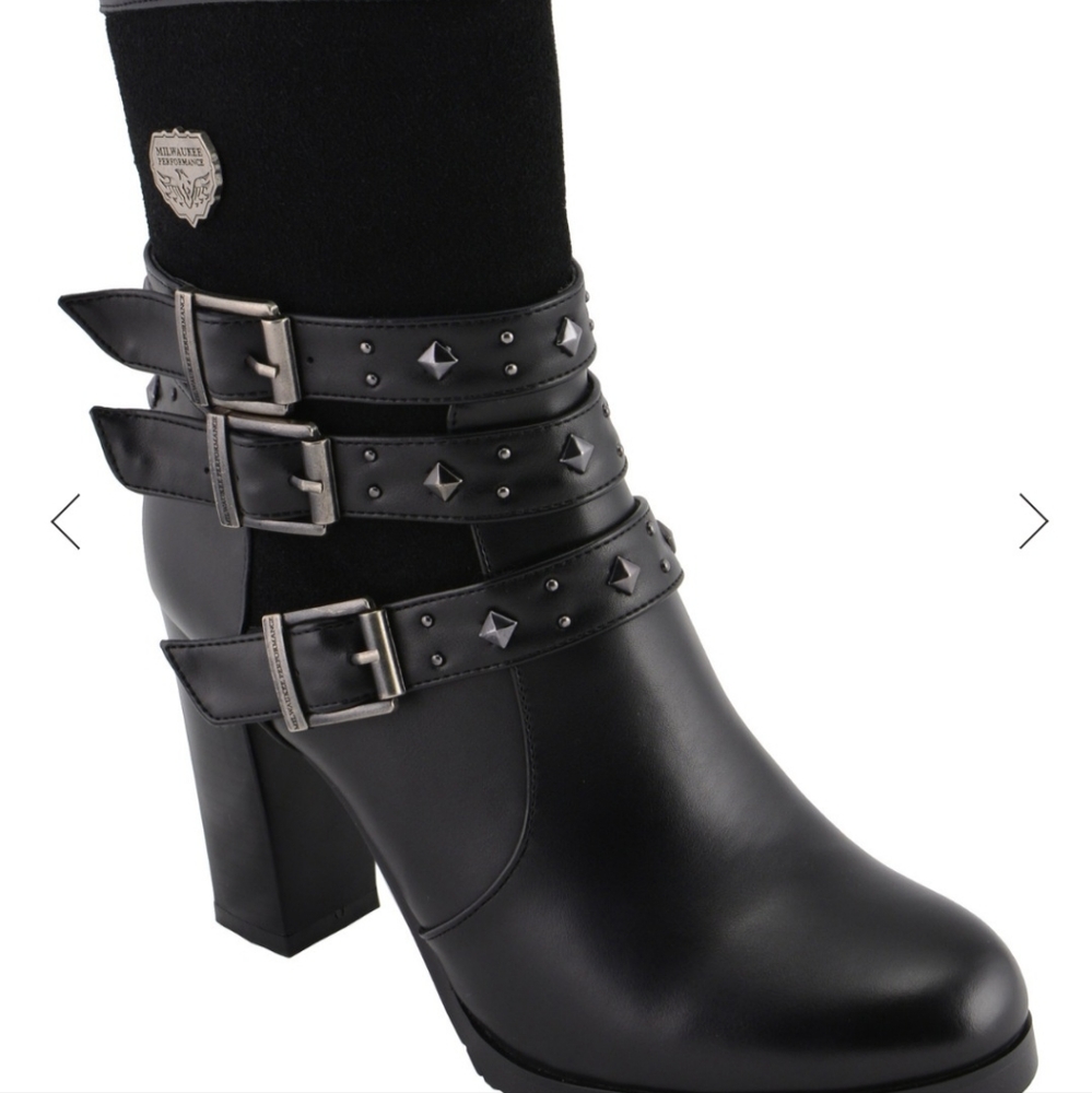 NWOT Milwaukee performance studded "biker" boots